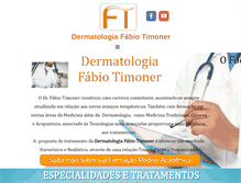 Tablet Screenshot of dermatologiafabiotimoner.com.br